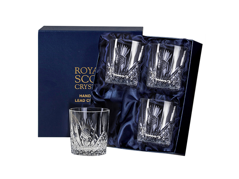 Royal Scot Crystal Scottish Thistle Set